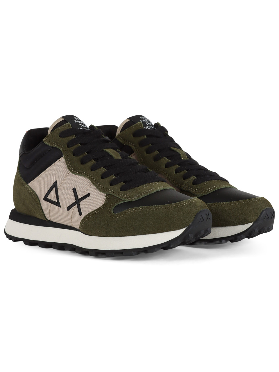 VERDE SCURO | Sneakers in pelle e tessuto TOM 2.0 SOLID MID