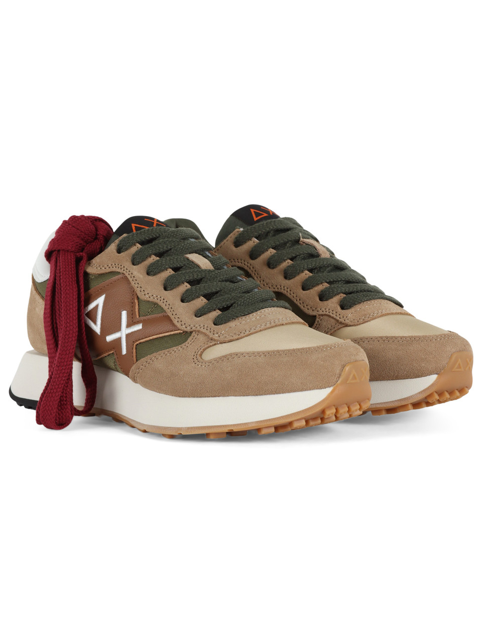 BEIGE | Sneakers in pelle e tessuto JAKI BICOLOR