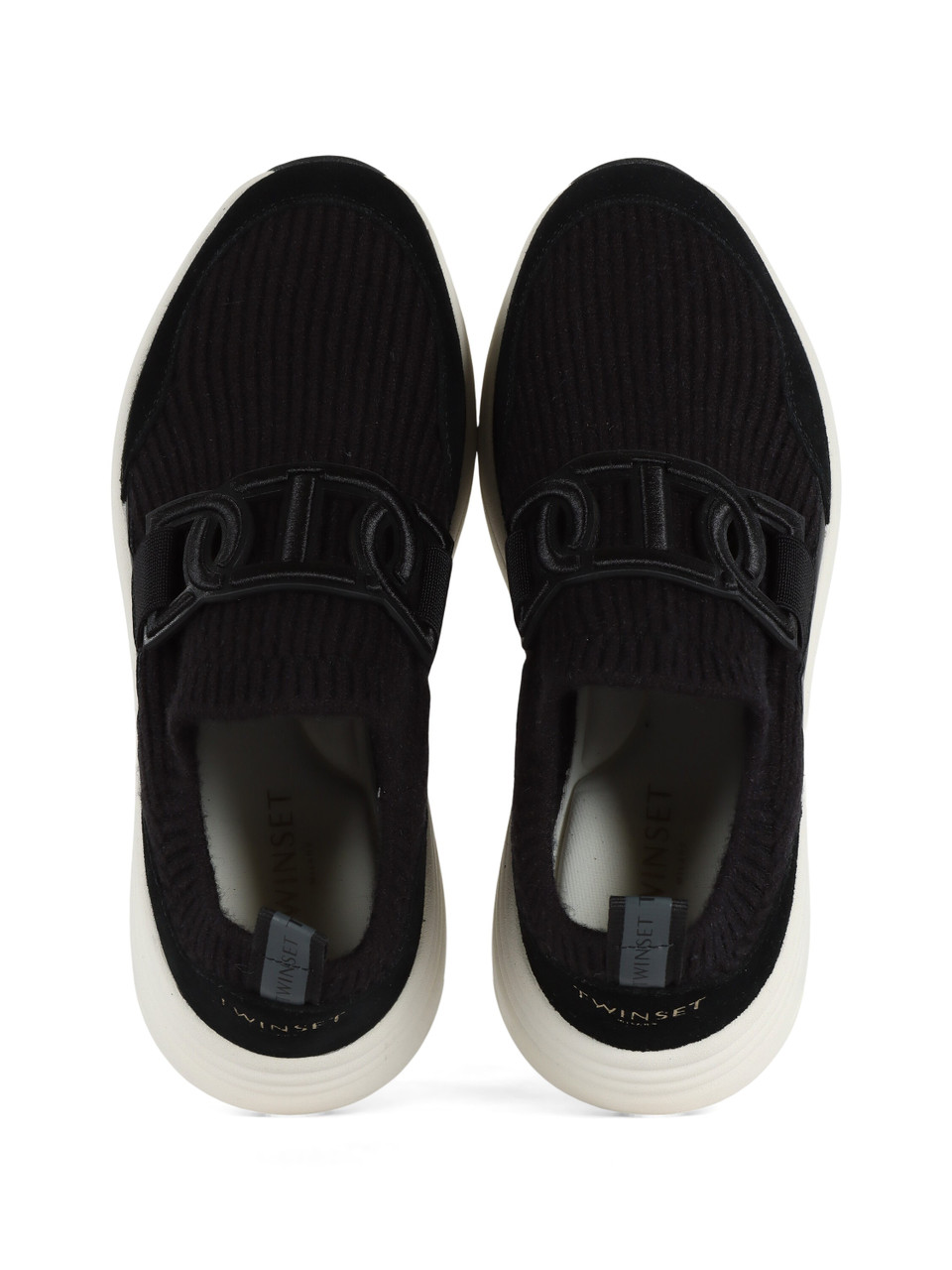 NERO | Sneakers in pelle e tessuto con dettaglio logo