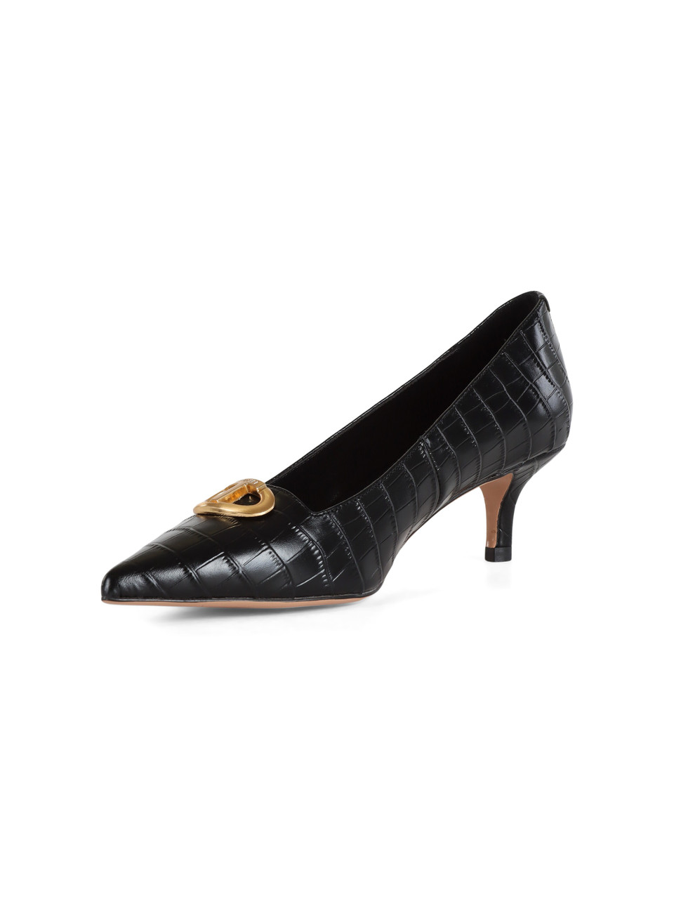 NERO | Décolleté in pelle con tacco kitten