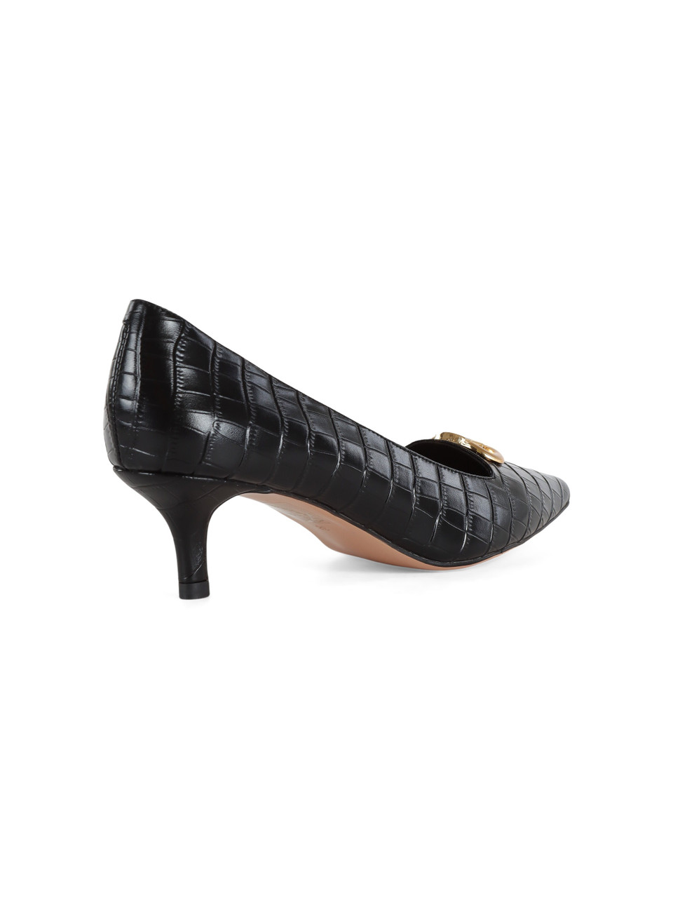 NERO | Décolleté in pelle con tacco kitten