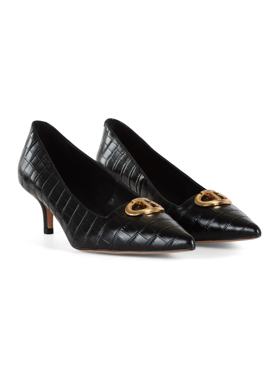 NERO | Décolleté in pelle con tacco kitten