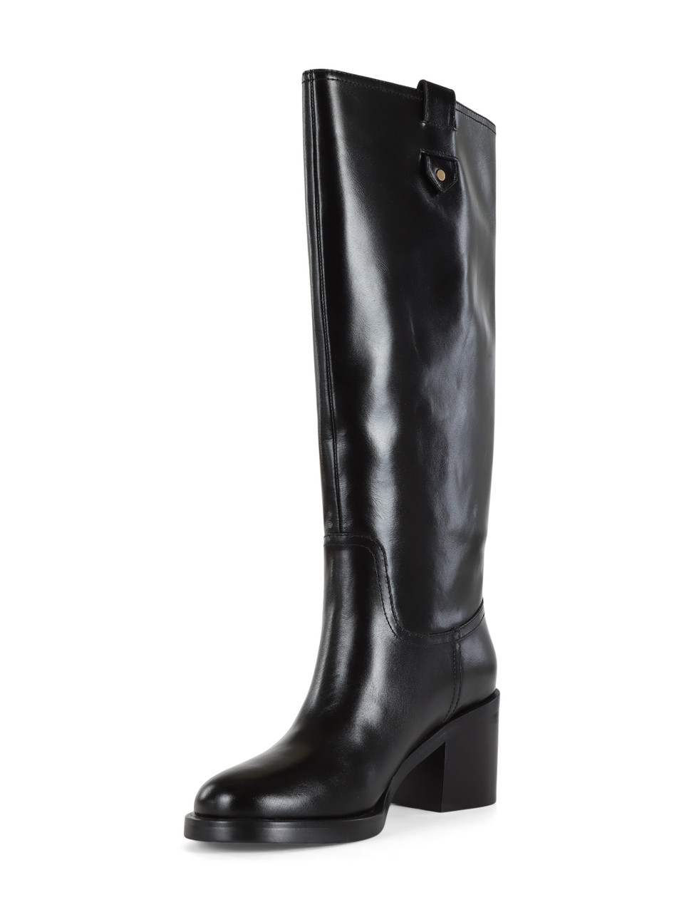 NERO | Stivali in pelle con tacco largo
