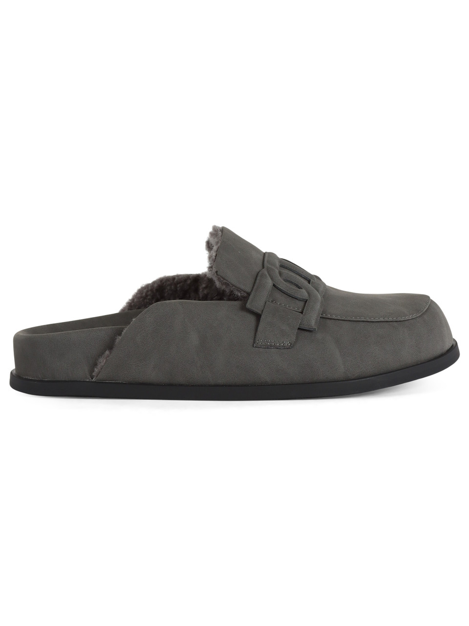 GRIGIO | Sabot in ecosuede con dettaglio logo