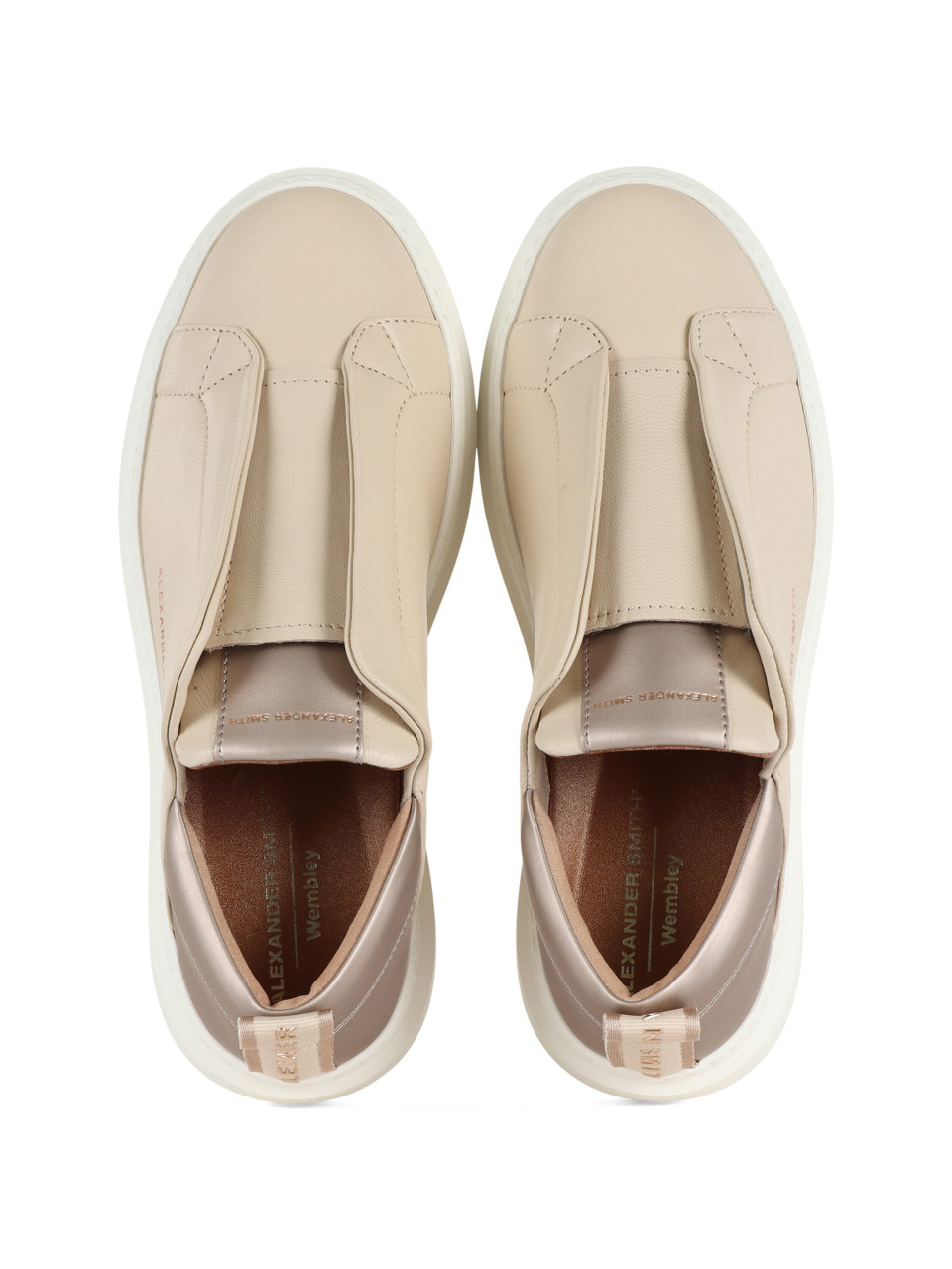 BEIGE | Sneakers in pelle WEMBLEY SLIP ON