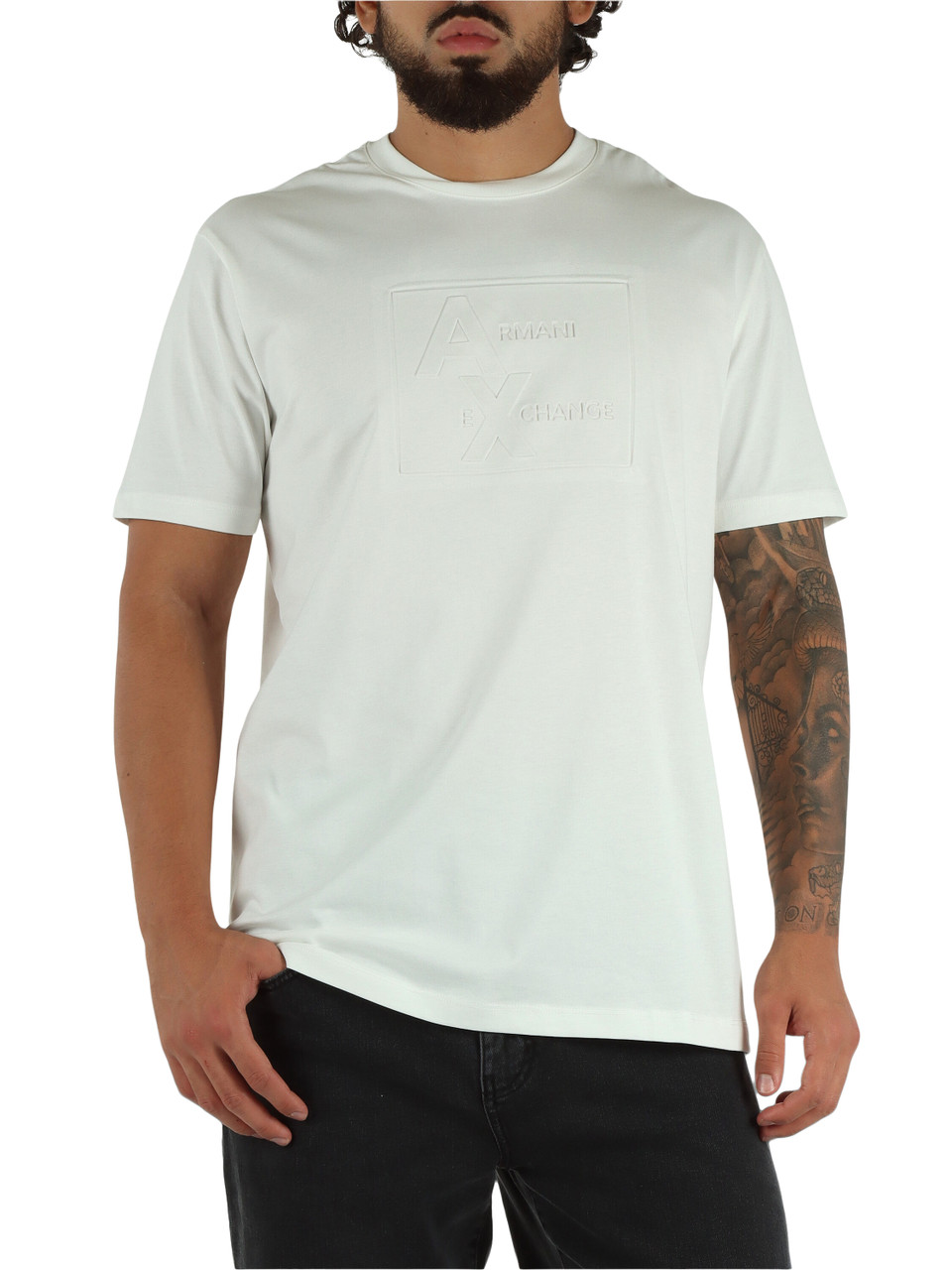 BIANCO | T-shirt in cotone regular fit con logo impresso