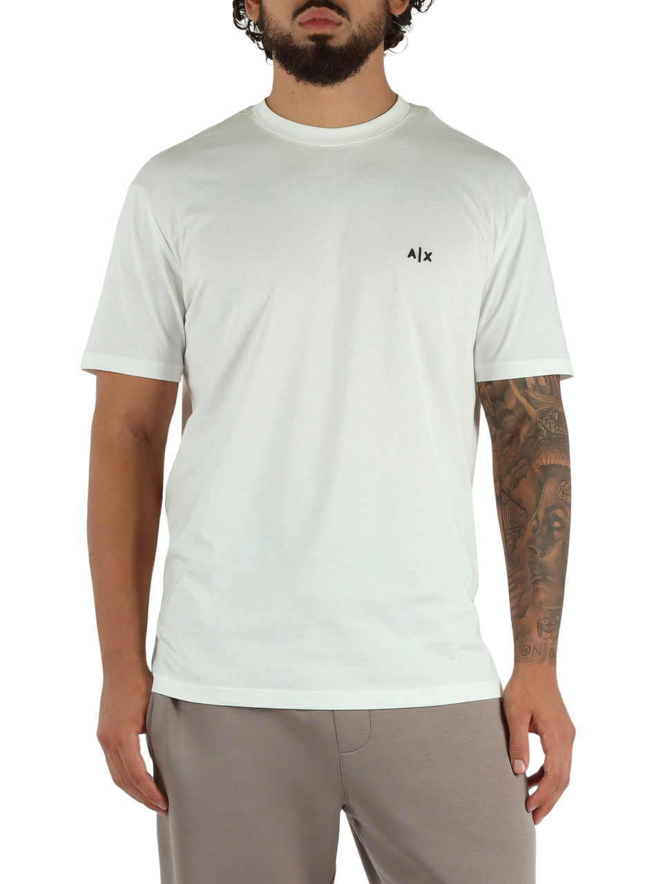 BIANCO | T-shirt in cotone regular fit con ricamo logo