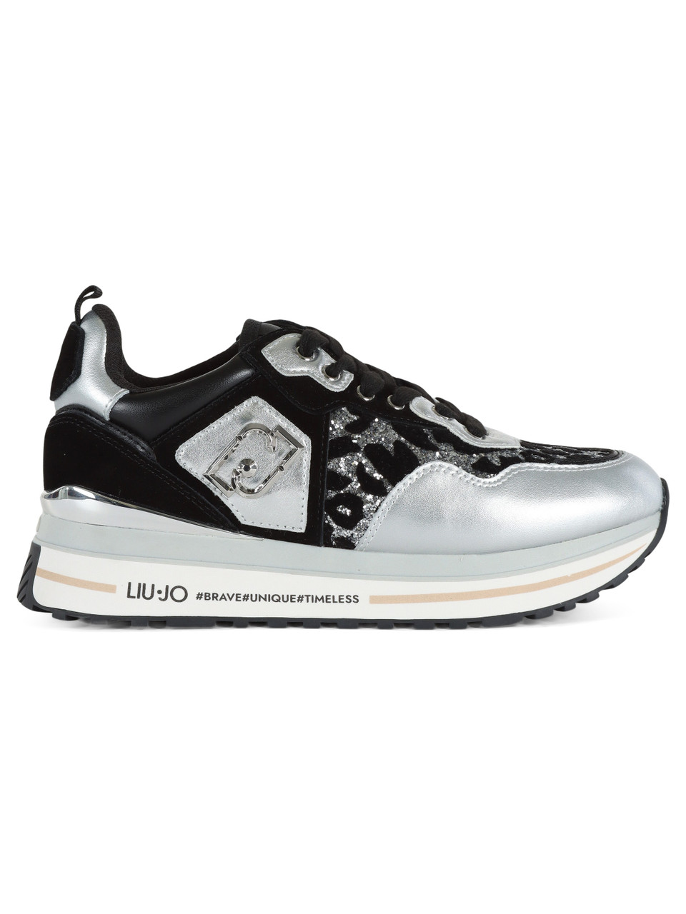NERO | Sneakers in pelle e tessuto LIU JO MAXI WONDER 01