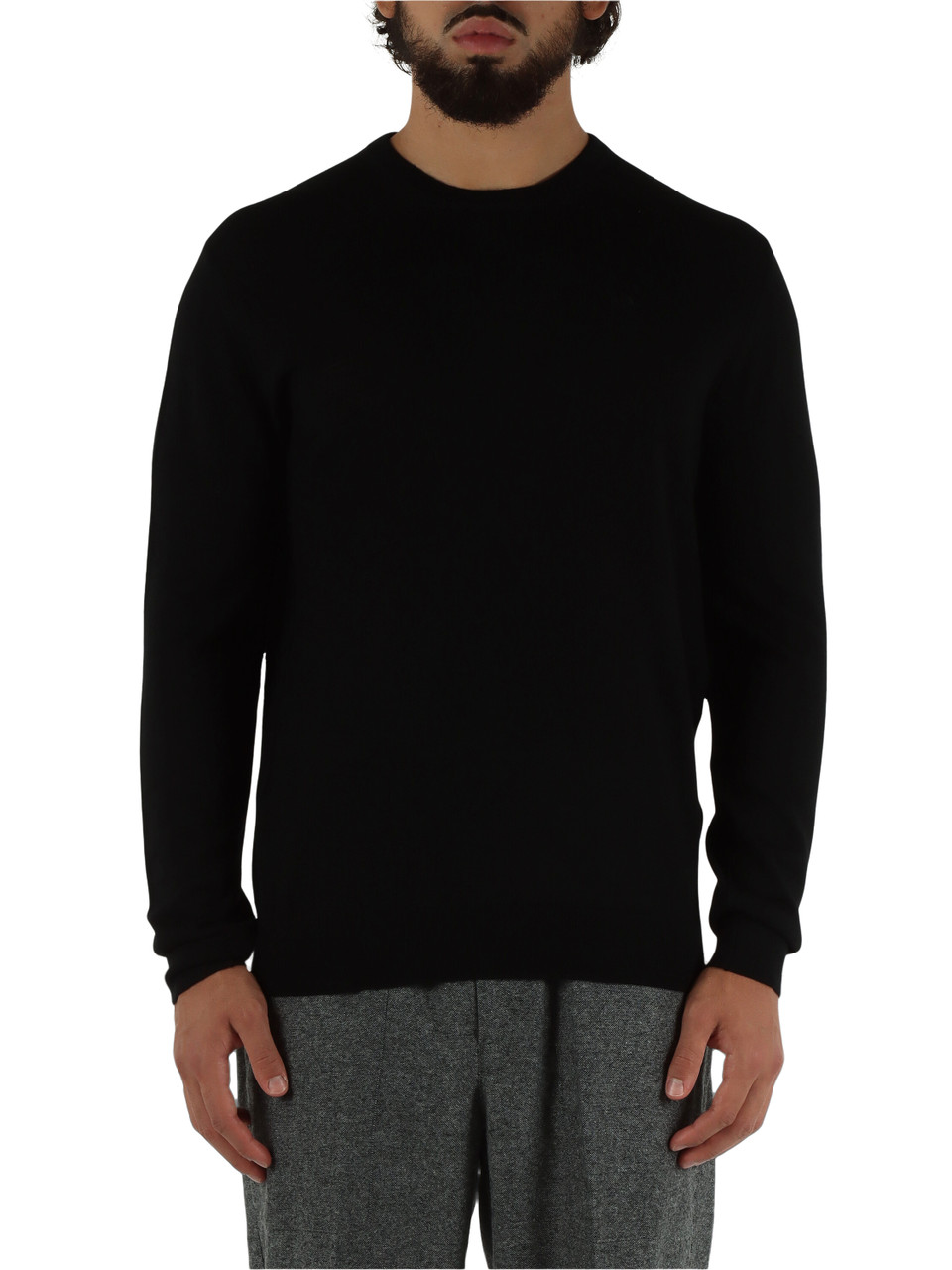 NERO | Maglia girocollo in lana vergine
