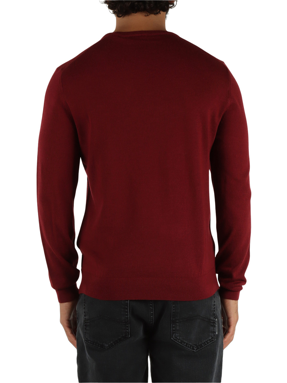 BORDEAUX | Maglia girocollo in lana vergine