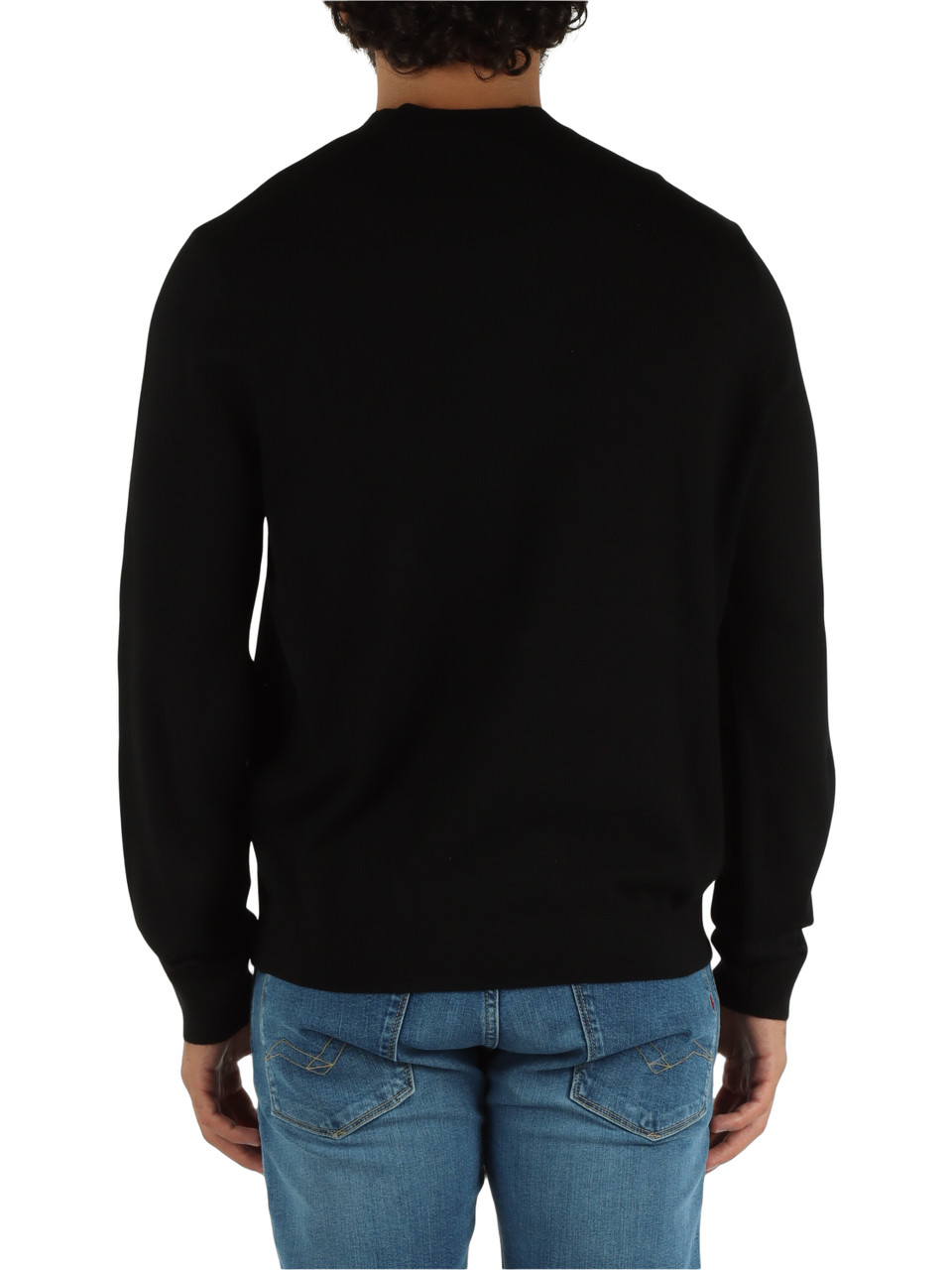 NERO | Maglia in misto lana vergine con patch logo