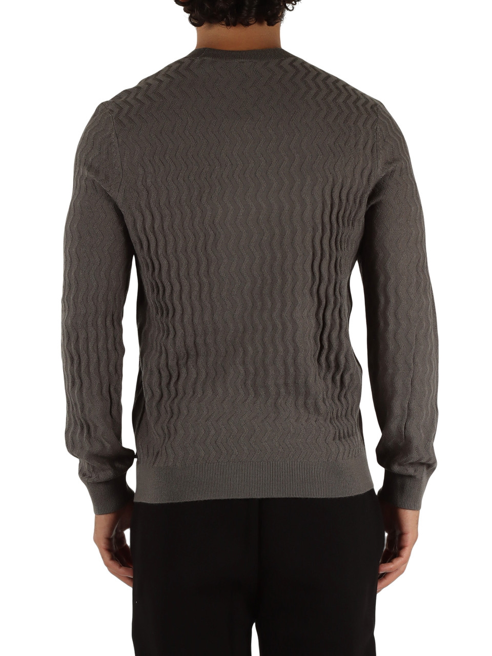 GRIGIO | Maglia in misto lana vergine con motivo decorativo