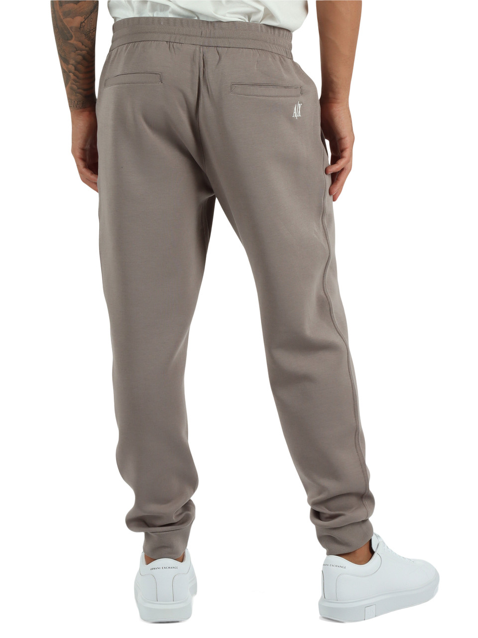 GREIGE | Pantaloni sportivi in misto cotone con ricamo logo