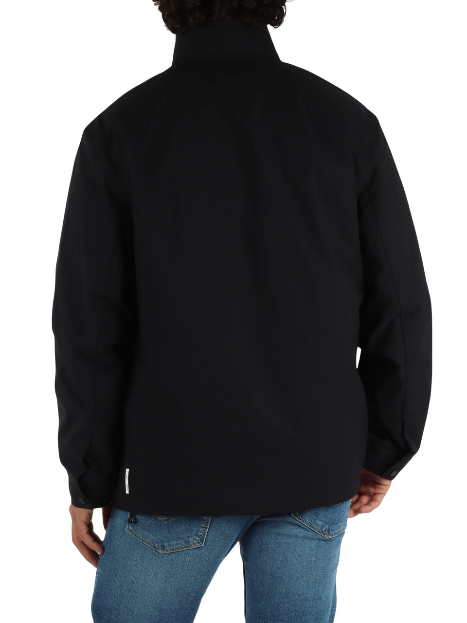 BLU SCURO | Giacca field in tessuto stretch