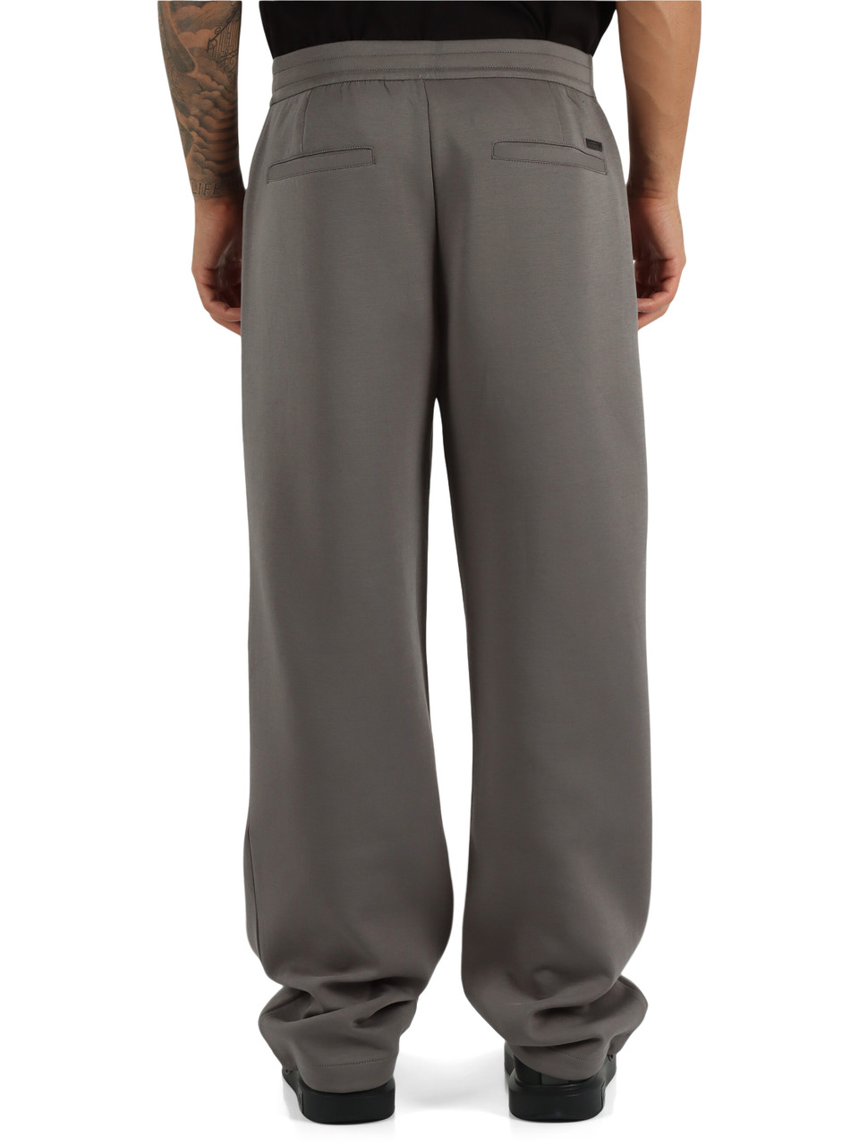 GRIGIO | Pantaloni sportivi in misto cotone con placca logo