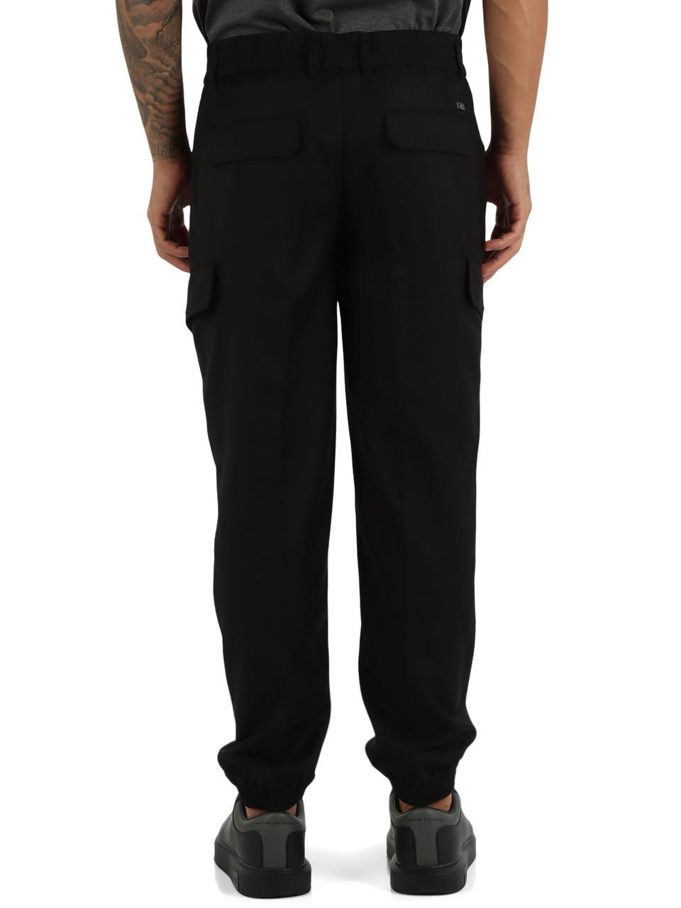 NERO | Pantaloni cargo in misto viscosa