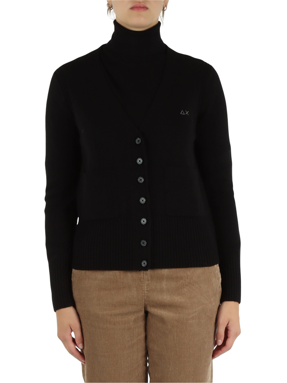 NERO | Cardigan in misto lana merino e cashmere