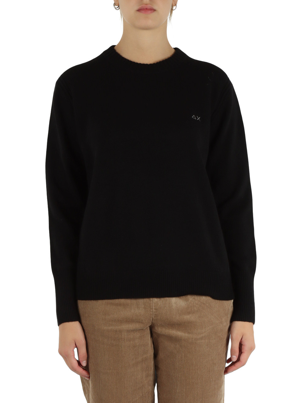 NERO | Maglia girocollo in misto lana merino e cashmere