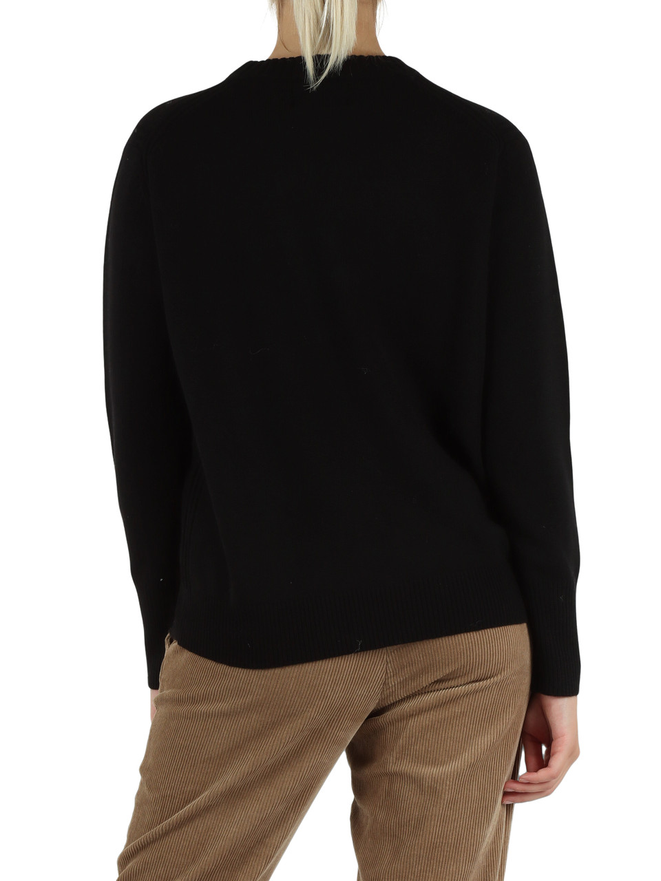 NERO | Maglia girocollo in misto lana merino e cashmere