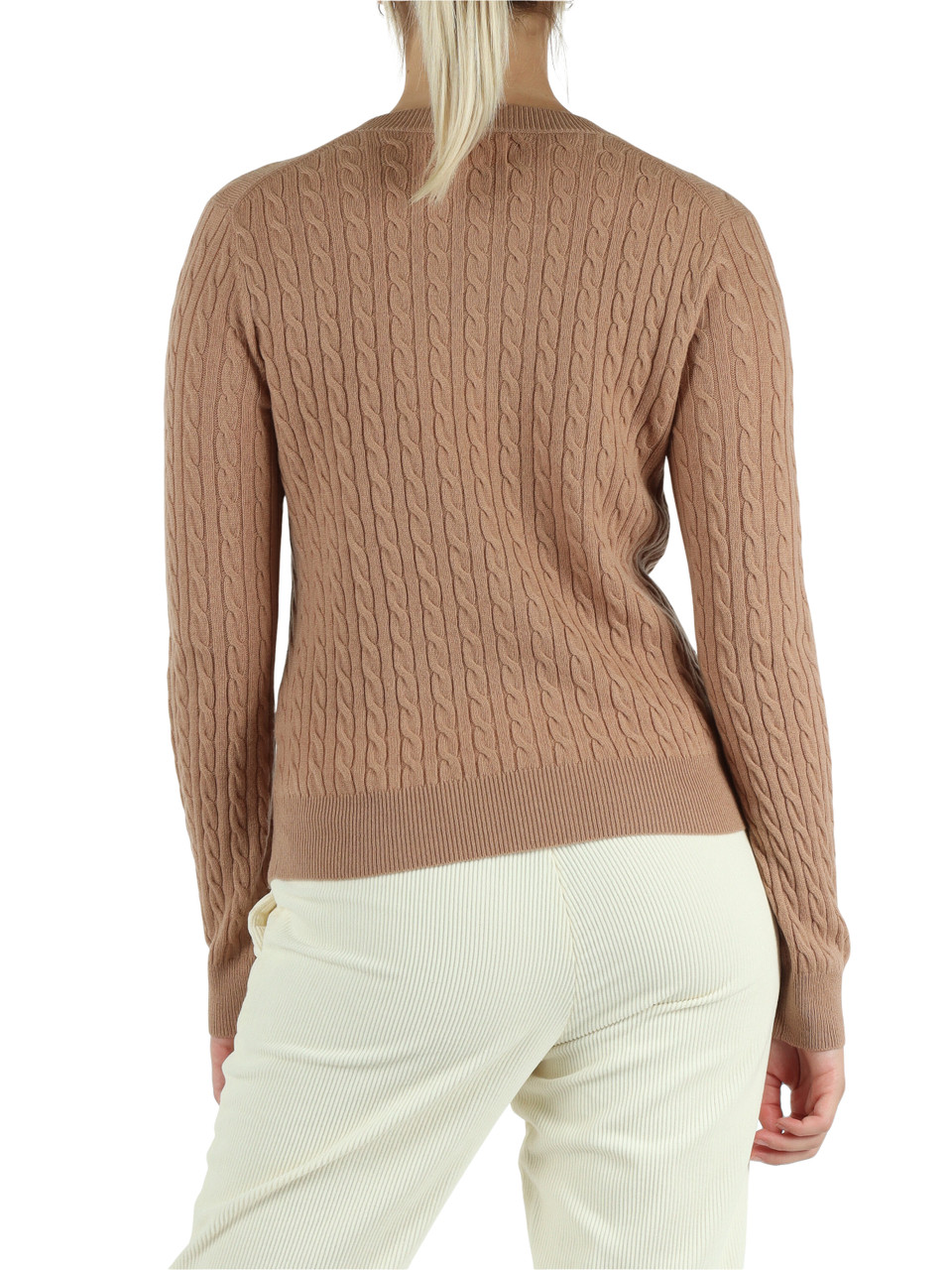 CAMMELLO | Maglia girocollo in lana merino e cashmere
