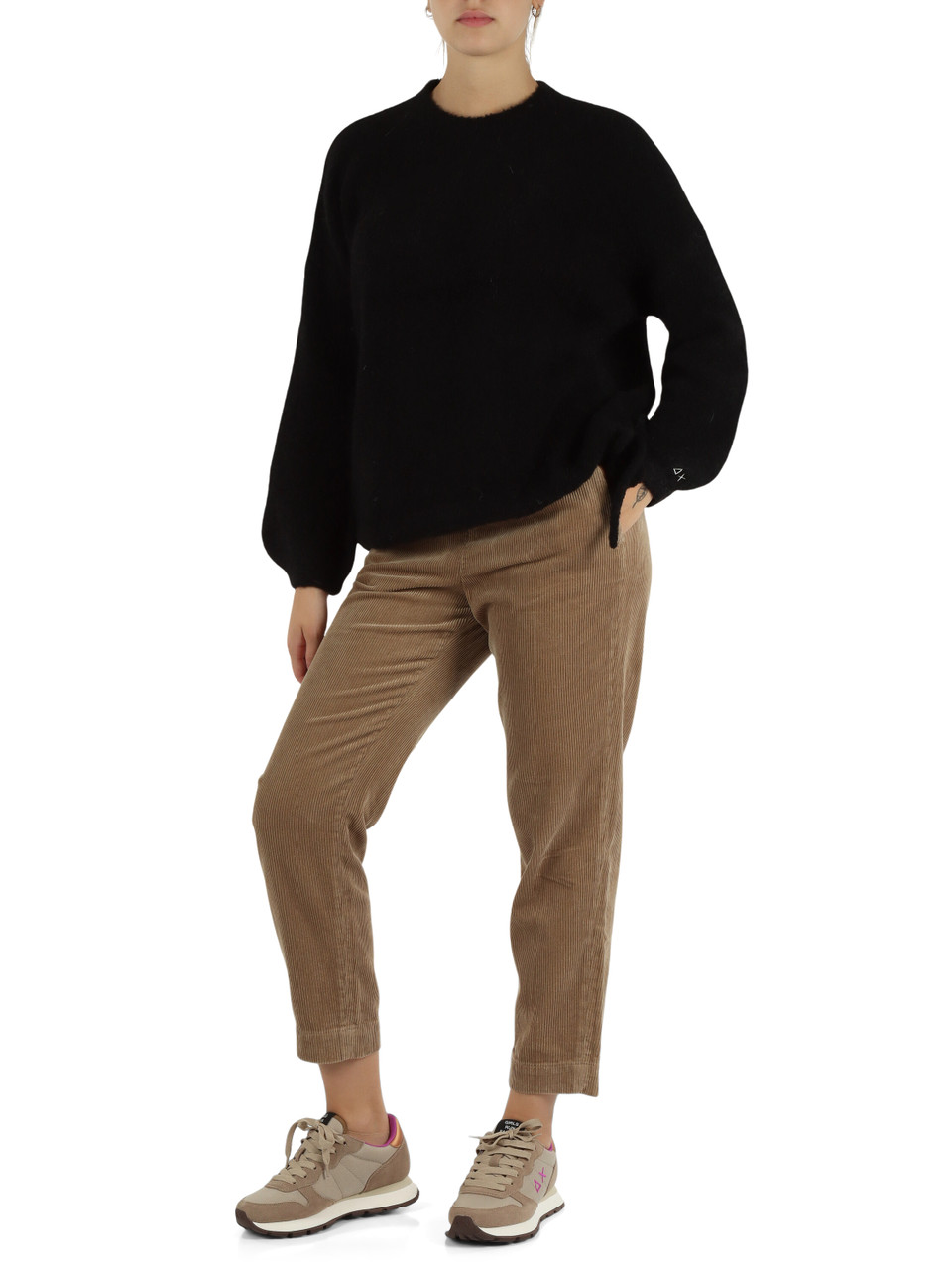 NERO | Maglia bouclé in misto alpaca
