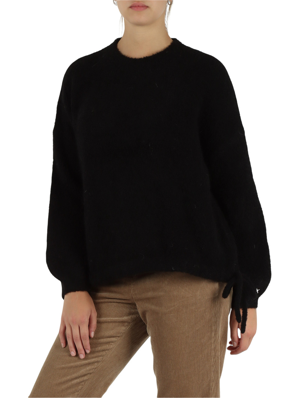 NERO | Maglia bouclé in misto alpaca