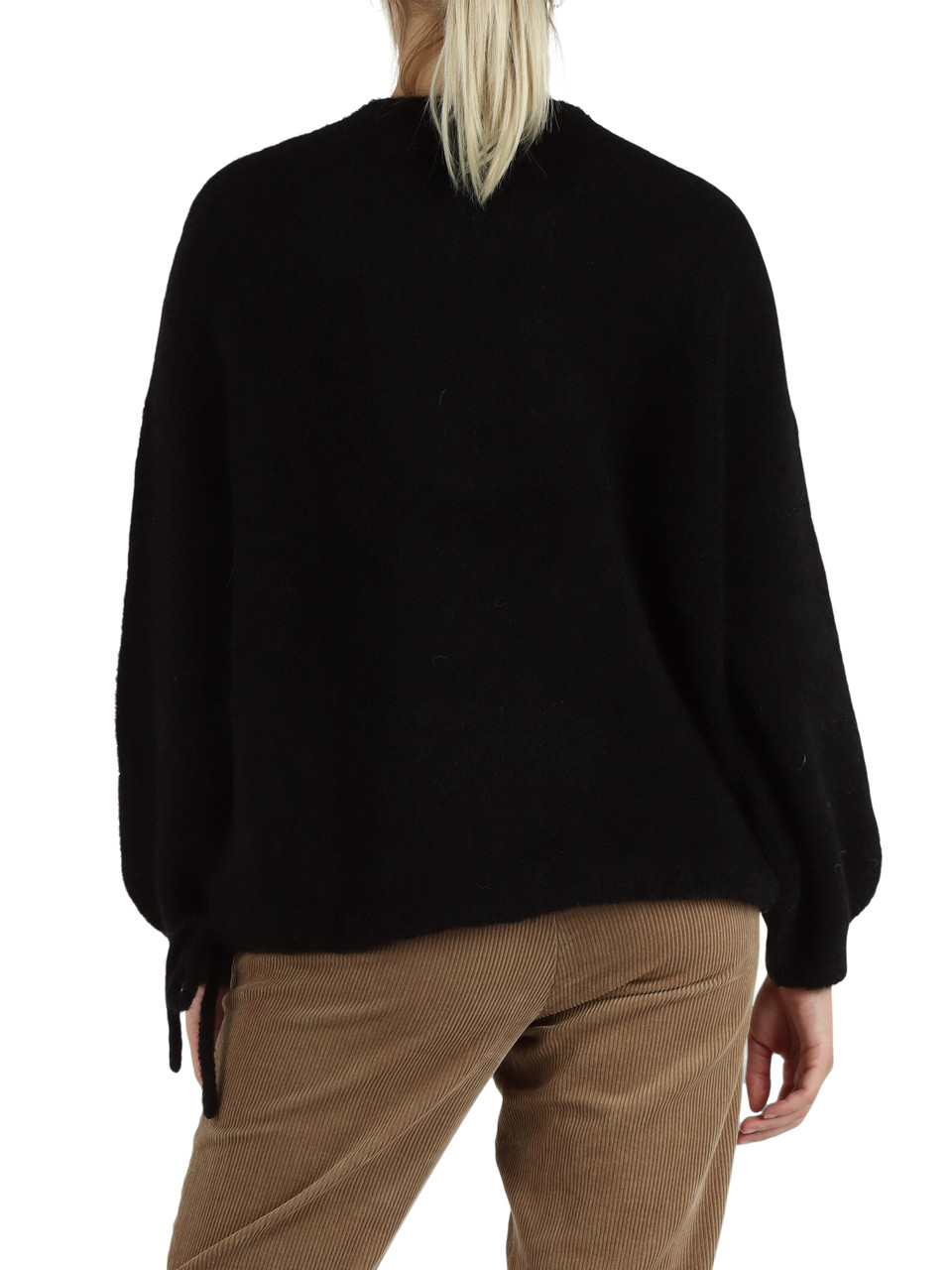 NERO | Maglia bouclé in misto alpaca