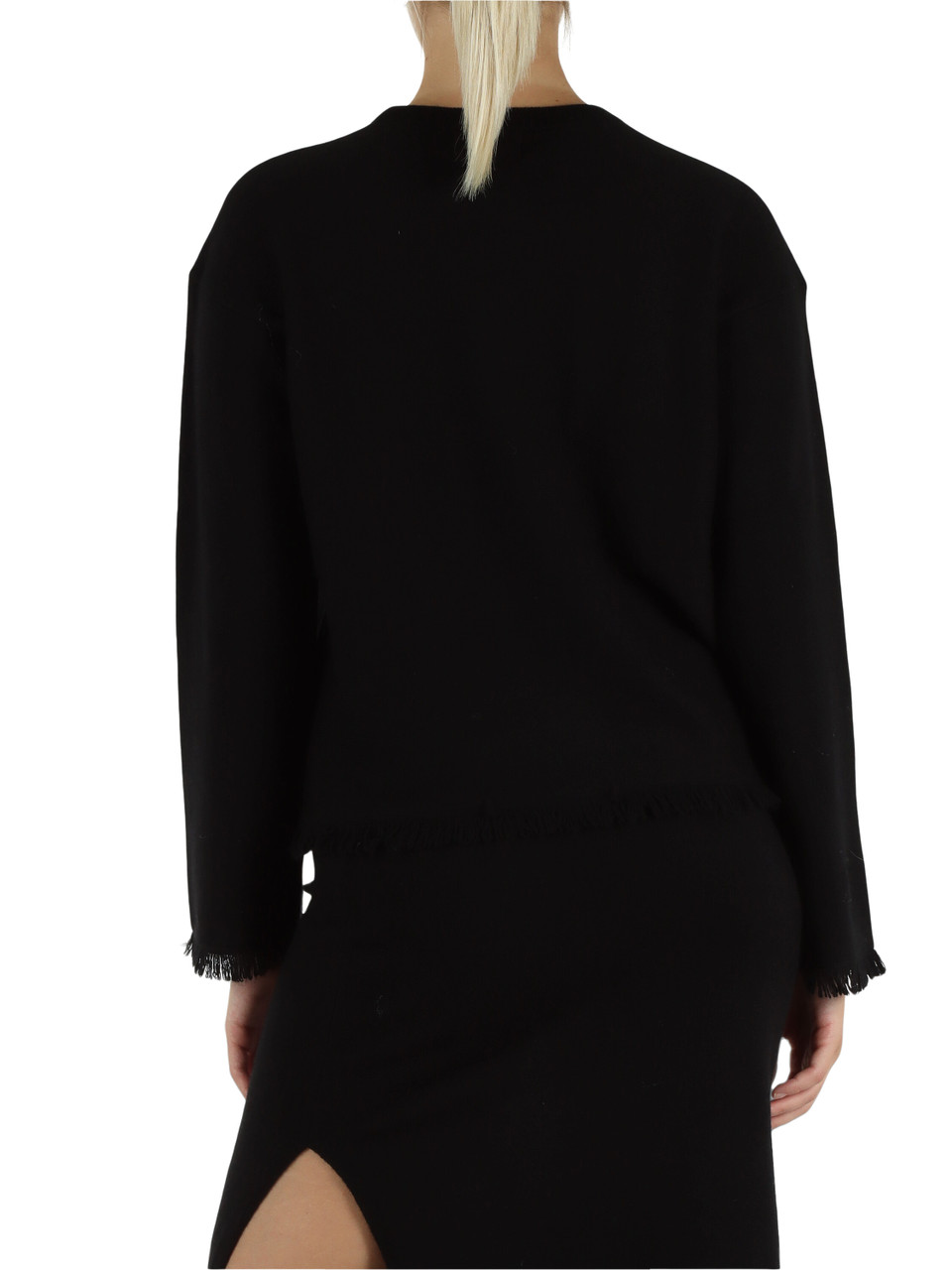 NERO | Maglia girocollo in lana merino e cashmere