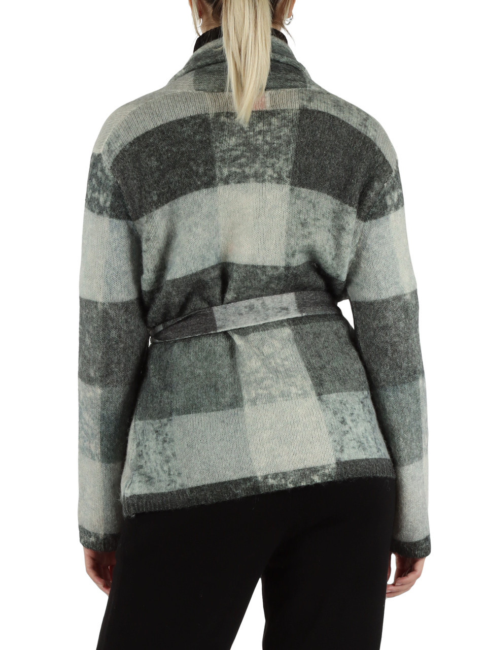 GRIGIO | Cardigan in misto lana merino e alpaca