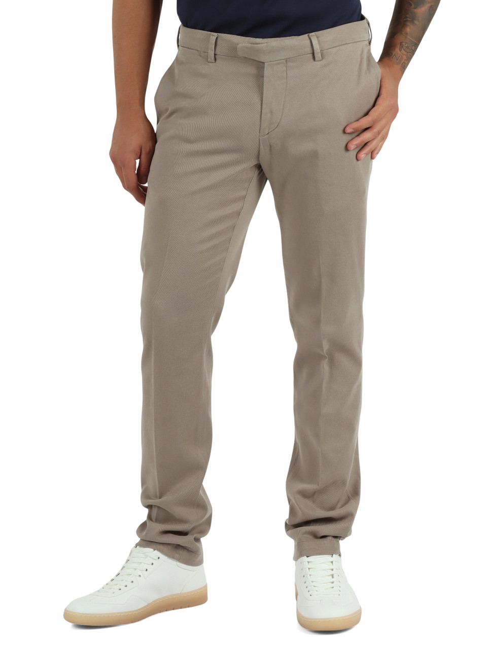 TORTORA | Pantalone regular fit in misto cotone