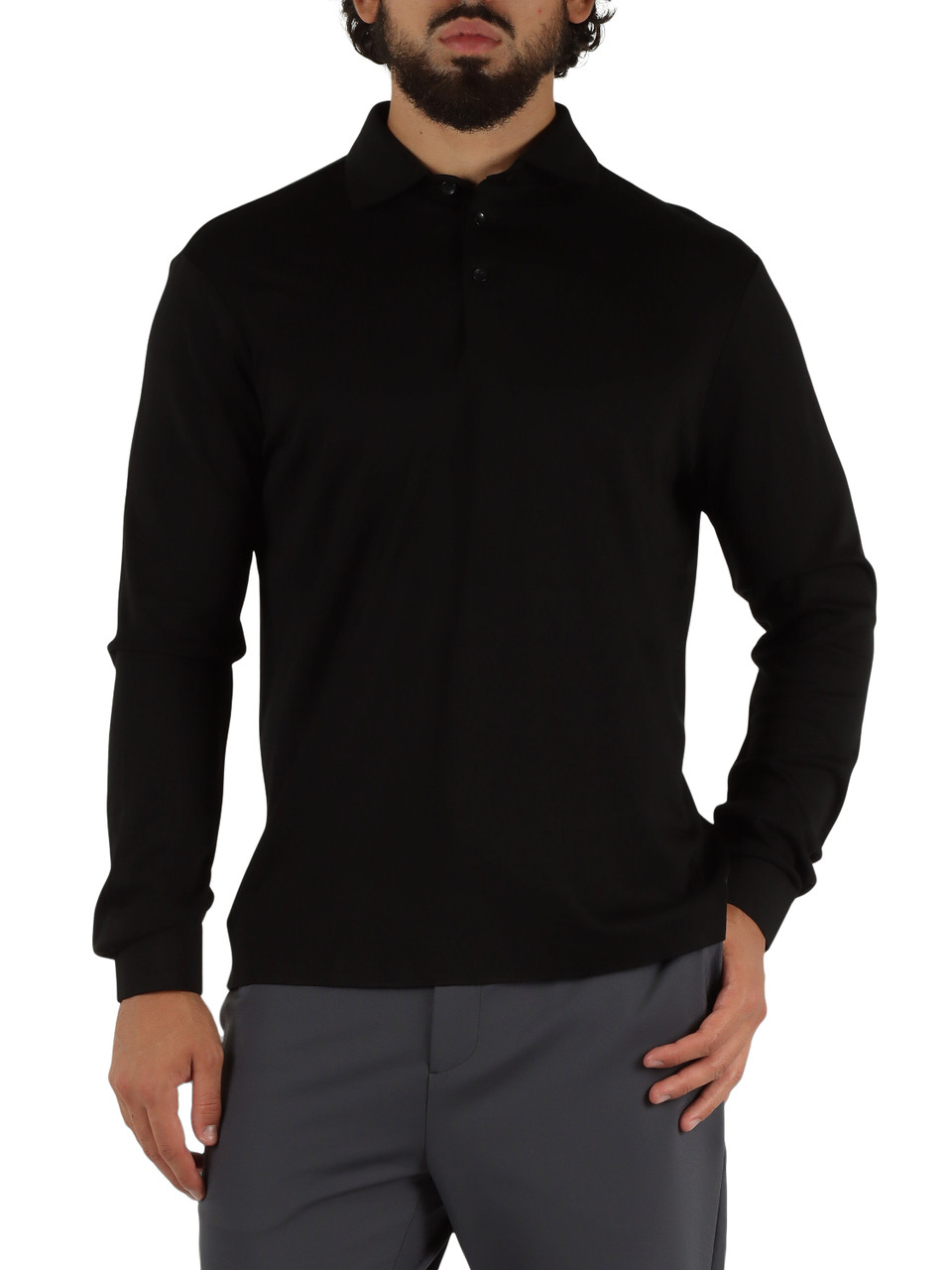 NERO | Polo in misto cotone WEIRS Mixfiber