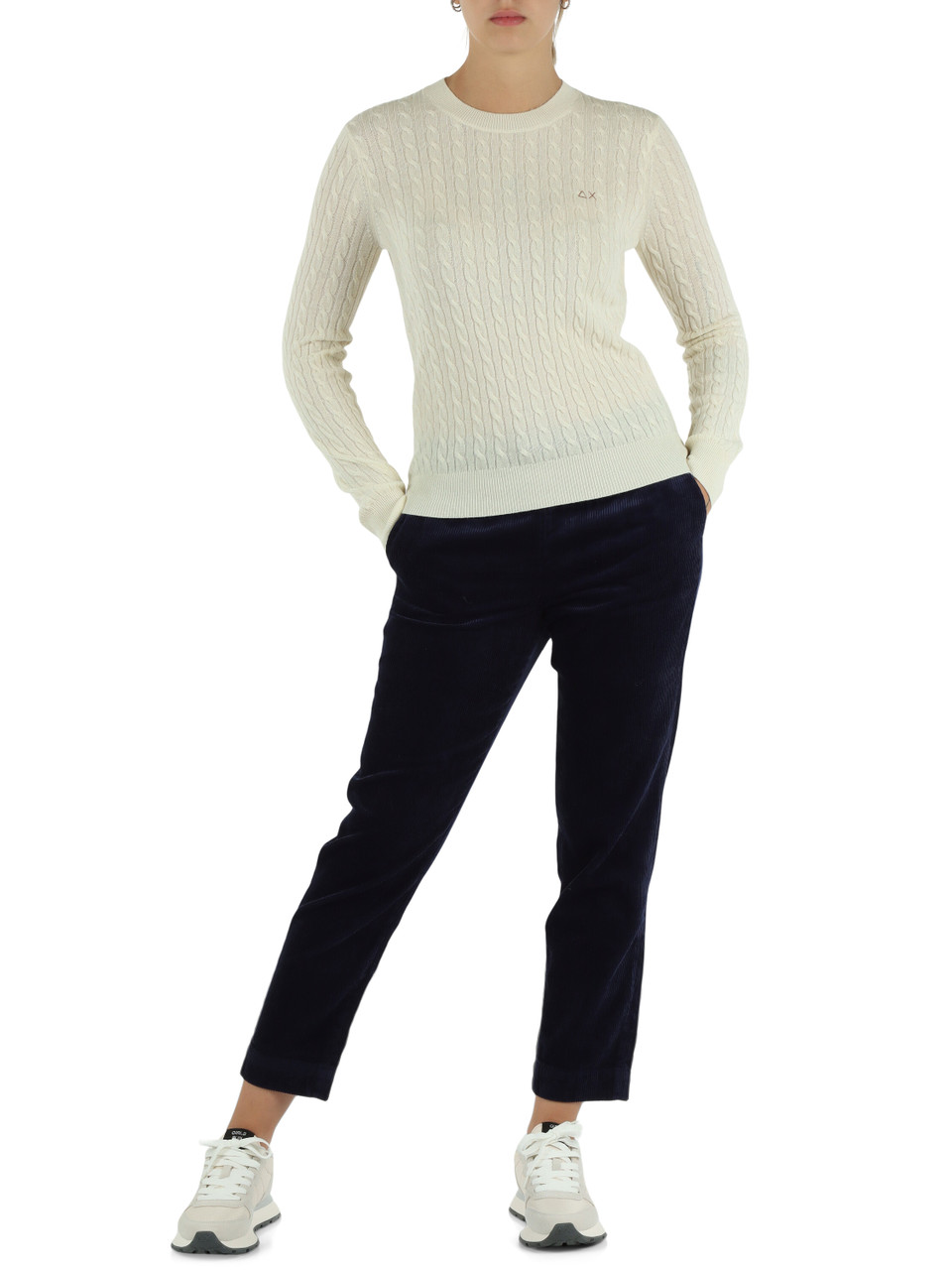 BLU | Pantalone in velluto di cotone a coste