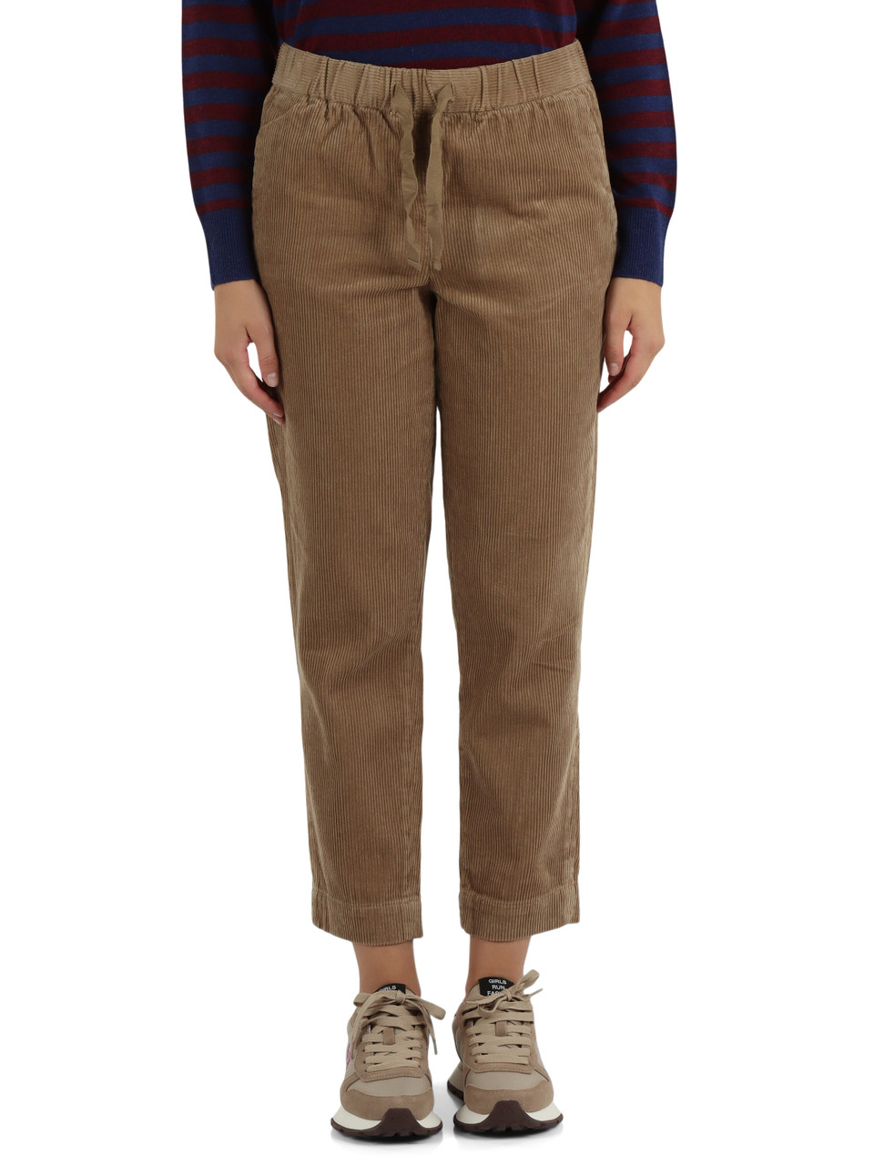 BEIGE | Pantalone in velluto di cotone a coste