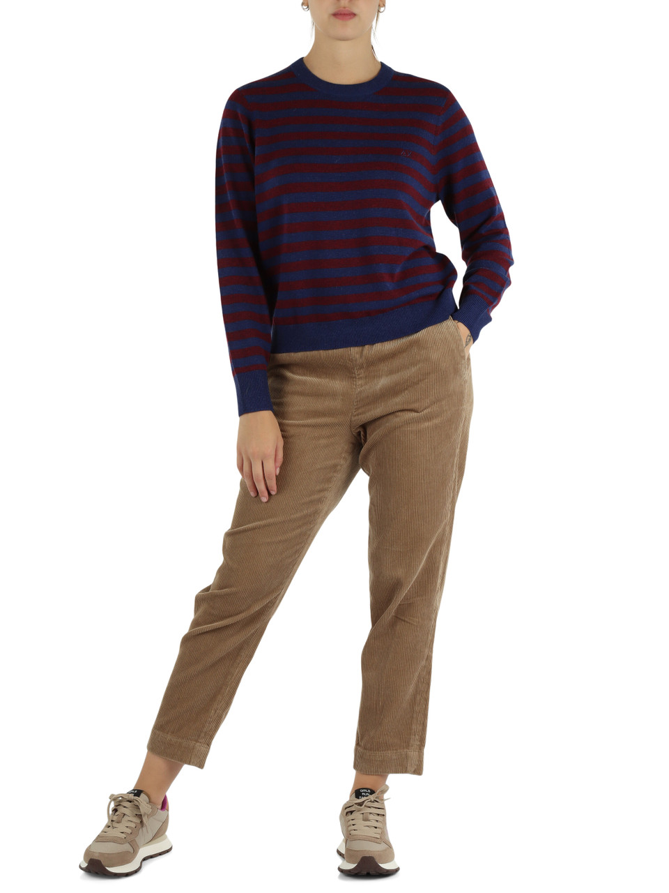 BEIGE | Pantalone in velluto di cotone a coste