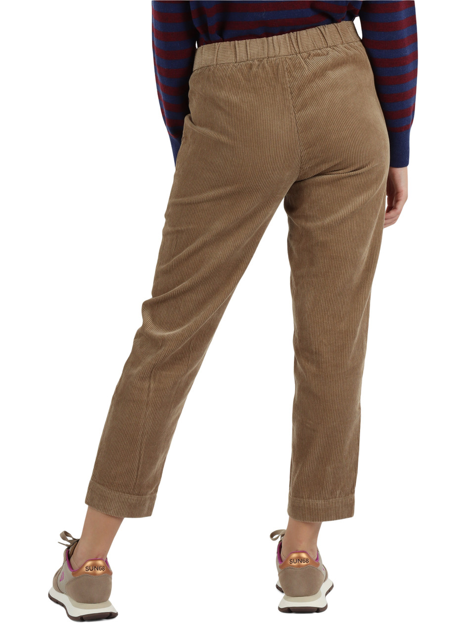 BEIGE | Pantalone in velluto di cotone a coste
