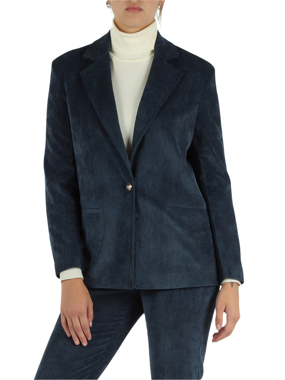 BLU CHIARO | JEANS: Giacca in velluto a coste