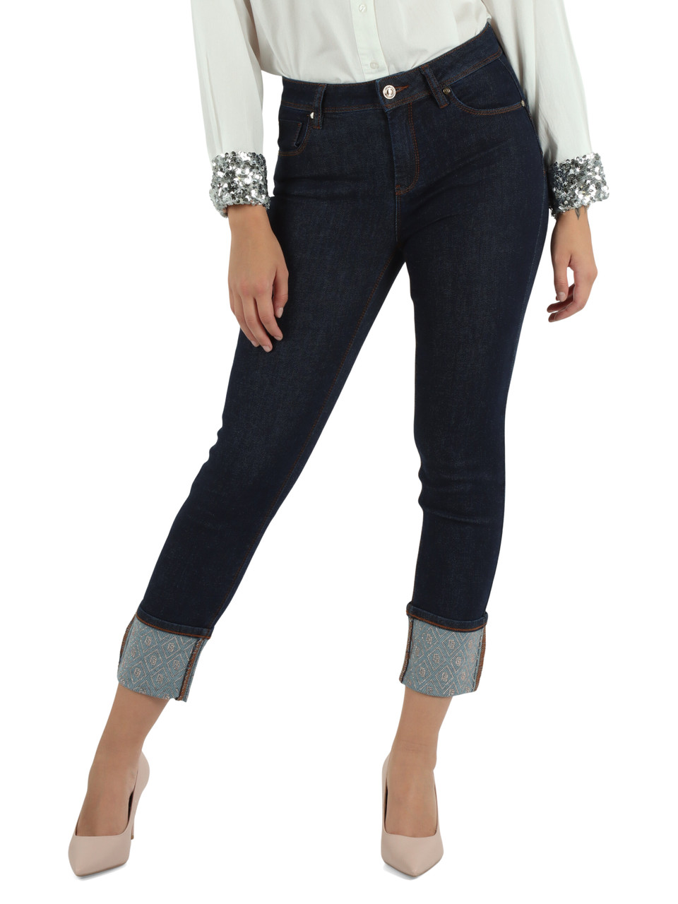 BLU | JEANS: Pantalone jeans cinque tasche KELLY skinny cropped