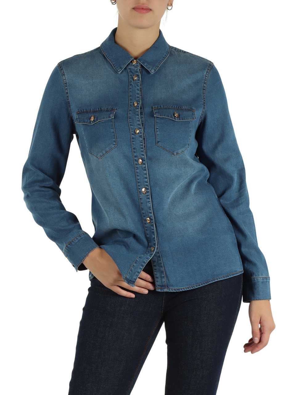 BLU CHIARO | JEANS: Camicia in denim chambray