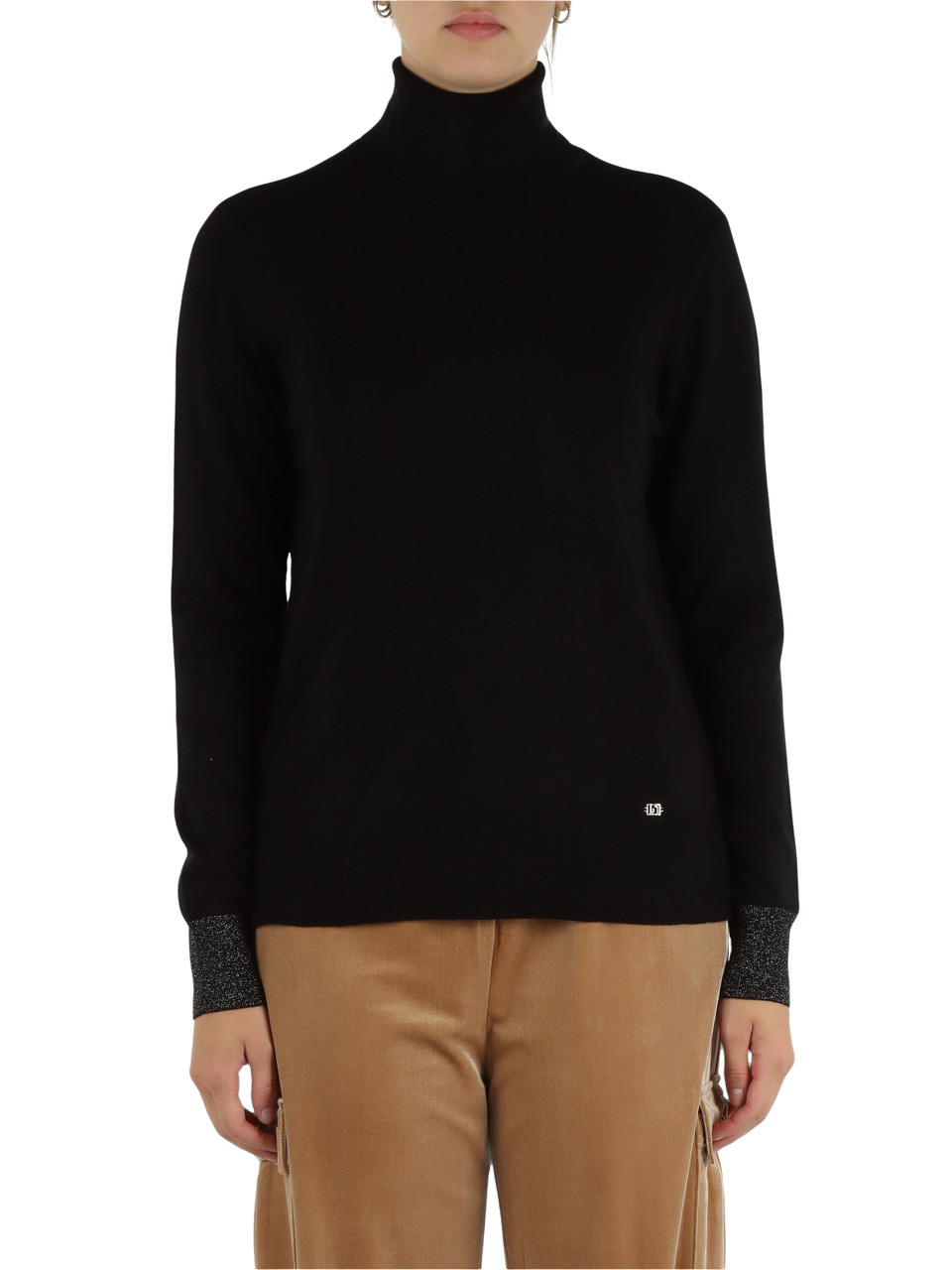NERO | JEANS: Maglia collo alto in misto viscosa