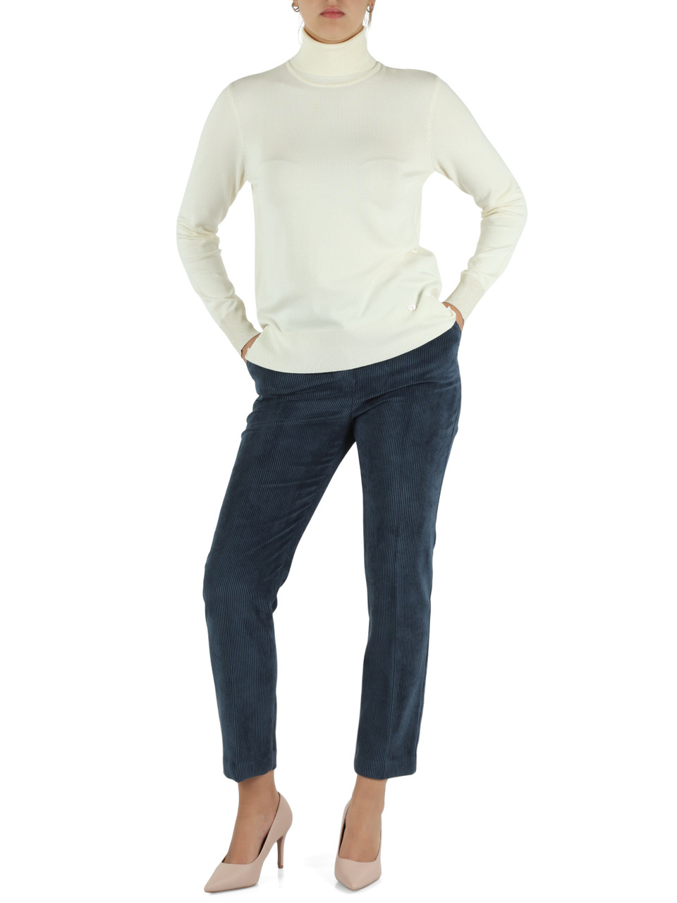 PANNA | JEANS: Maglia collo alto in misto viscosa