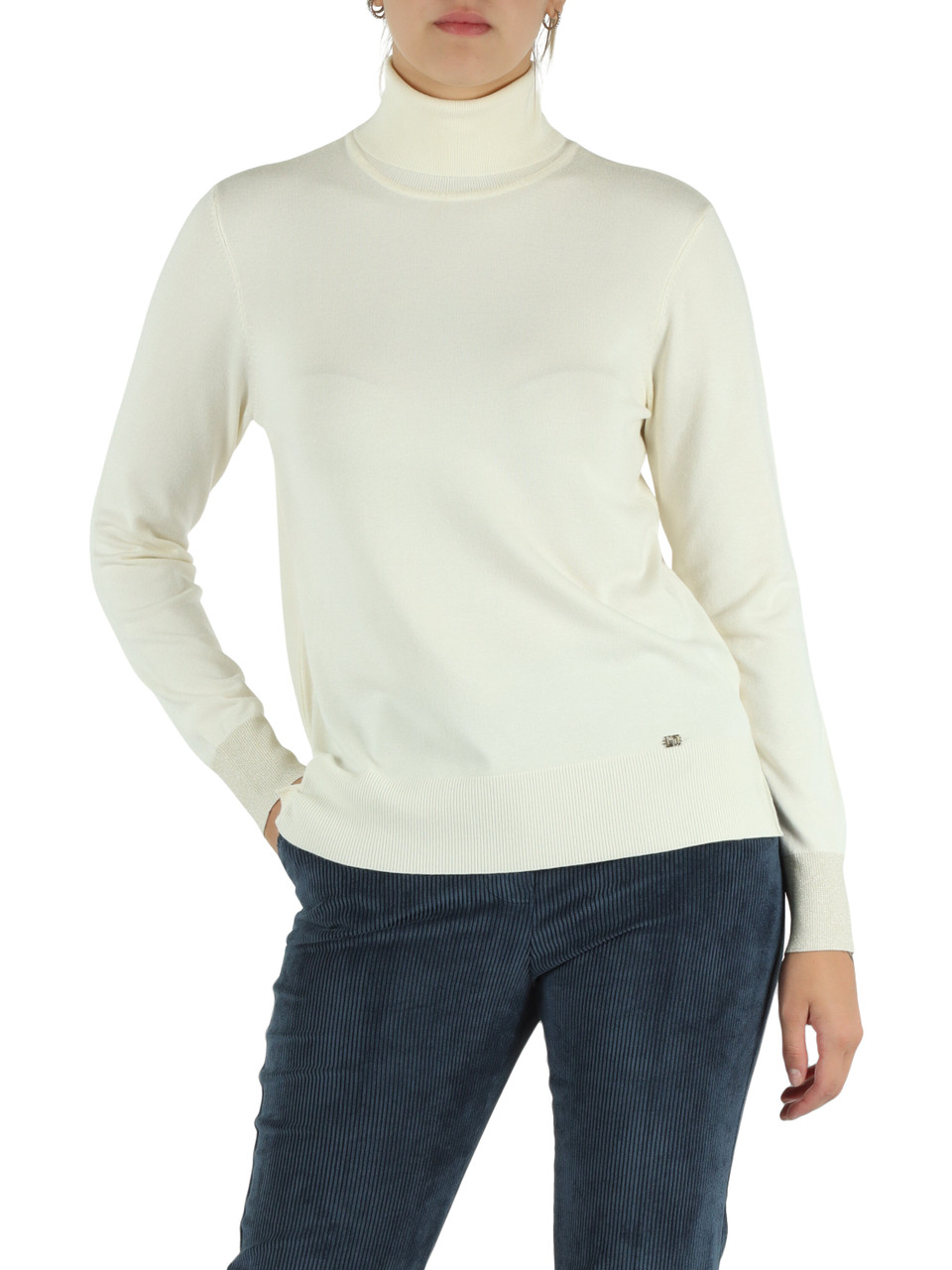PANNA | JEANS: Maglia collo alto in misto viscosa