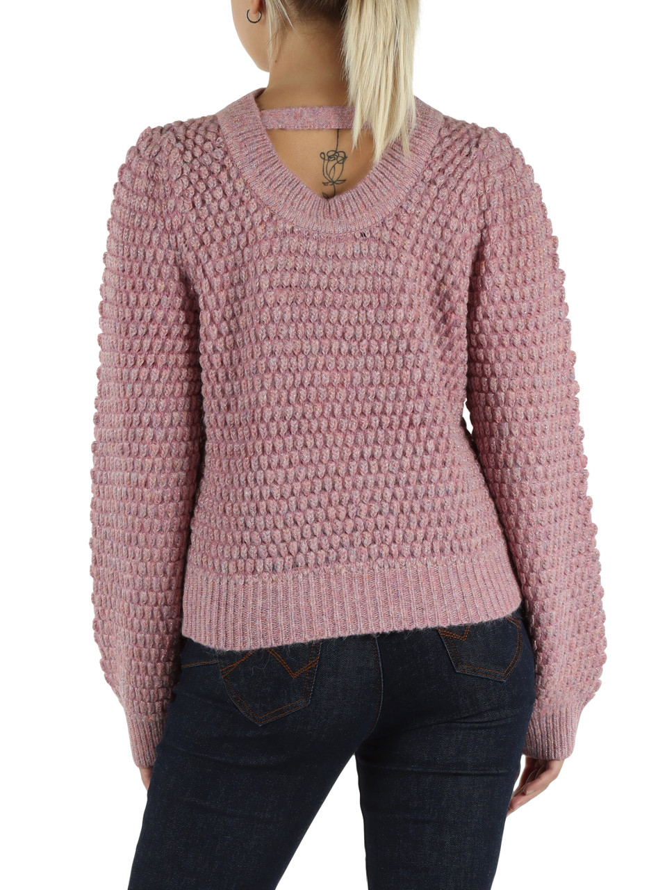 ROSA | JEANS: Maglia in misto lana con motivo decorativo