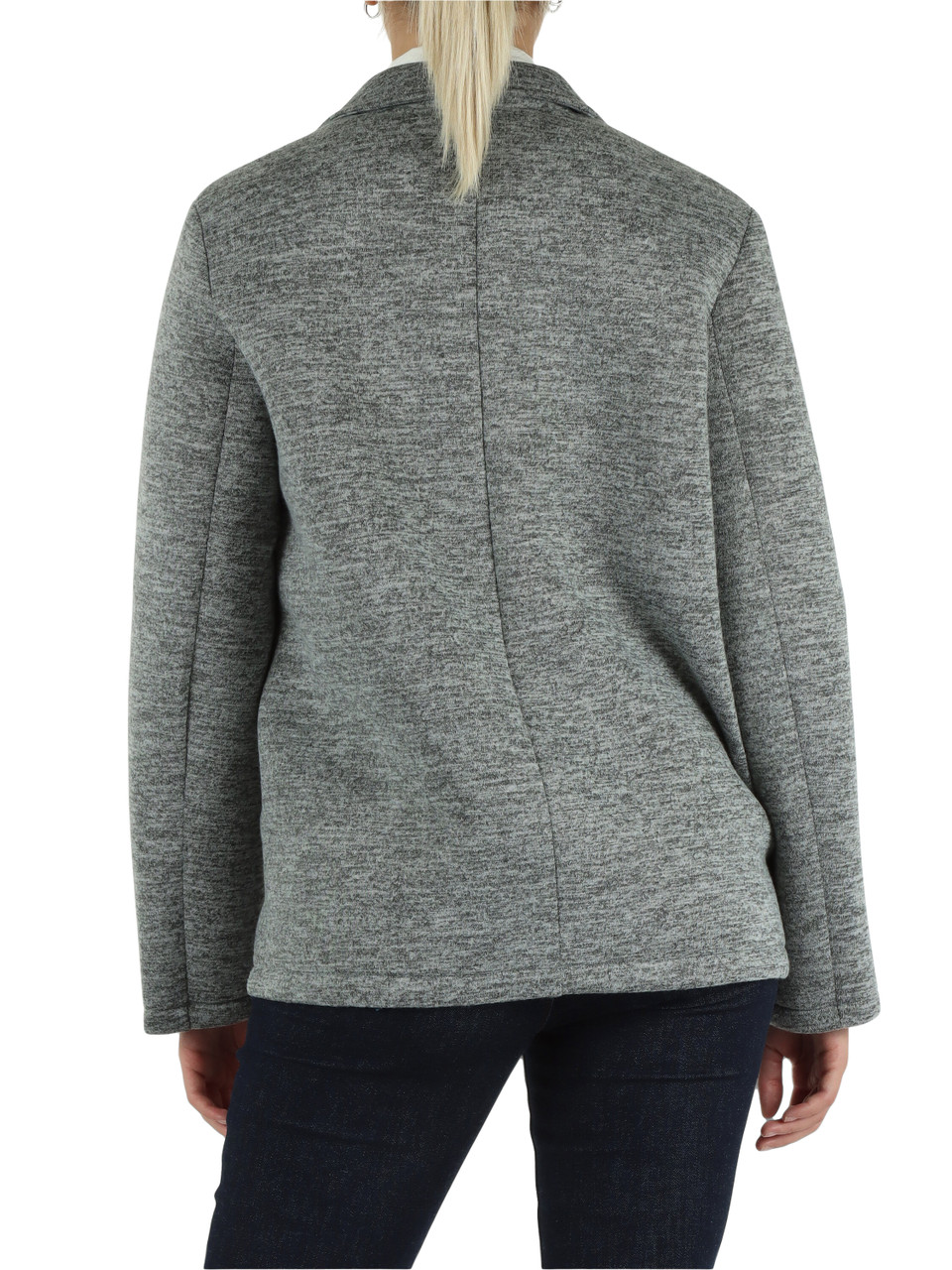 GRIGIO | JEANS: Caban sfoderato in tessuto stretch