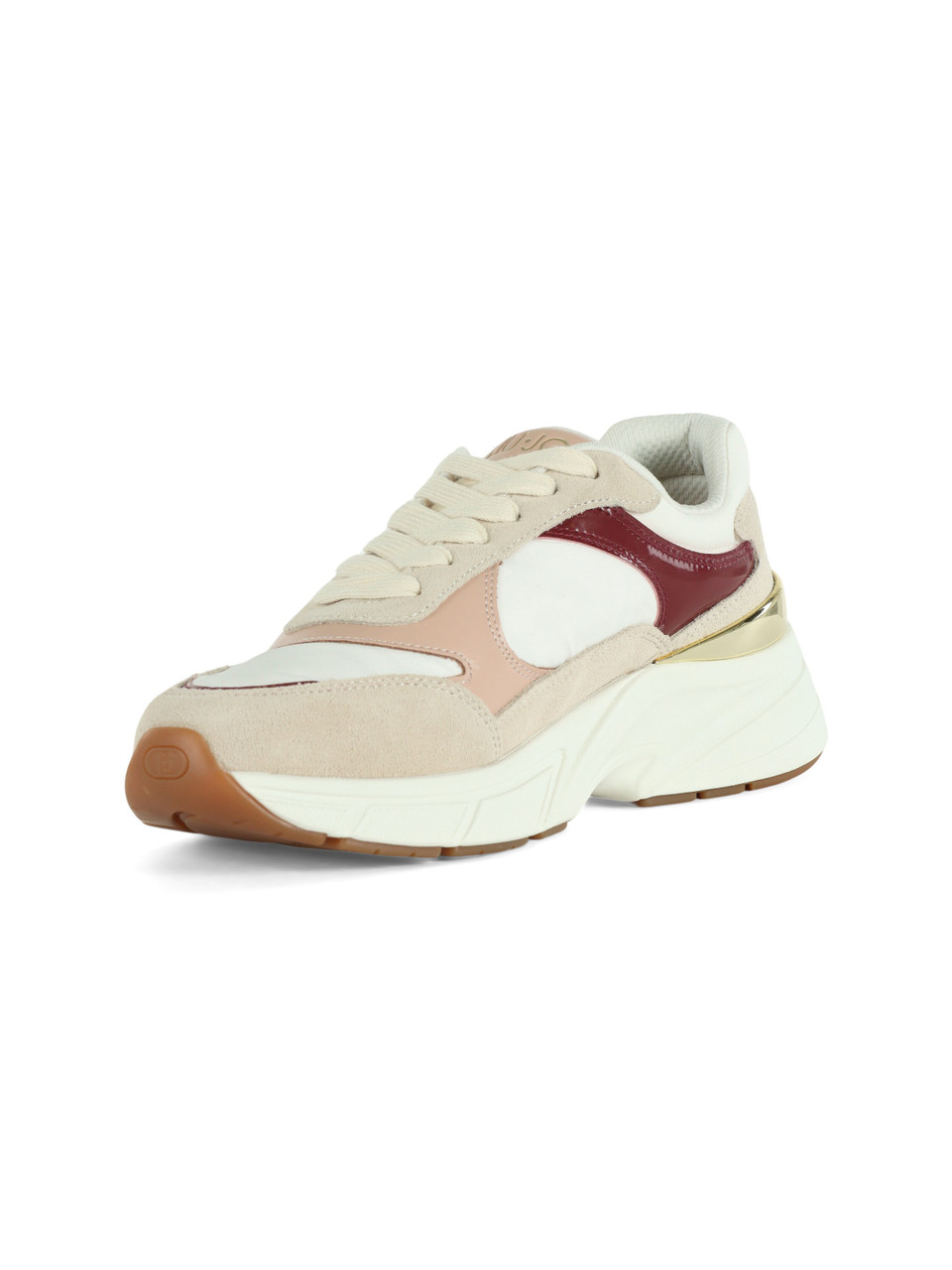 BEIGE | Sneakers in pelle e tessuto LJ01 01