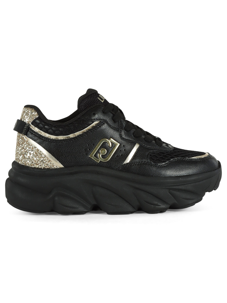 NERO | Sneakers in pelle e tessuto STEFFY 01 con glitter