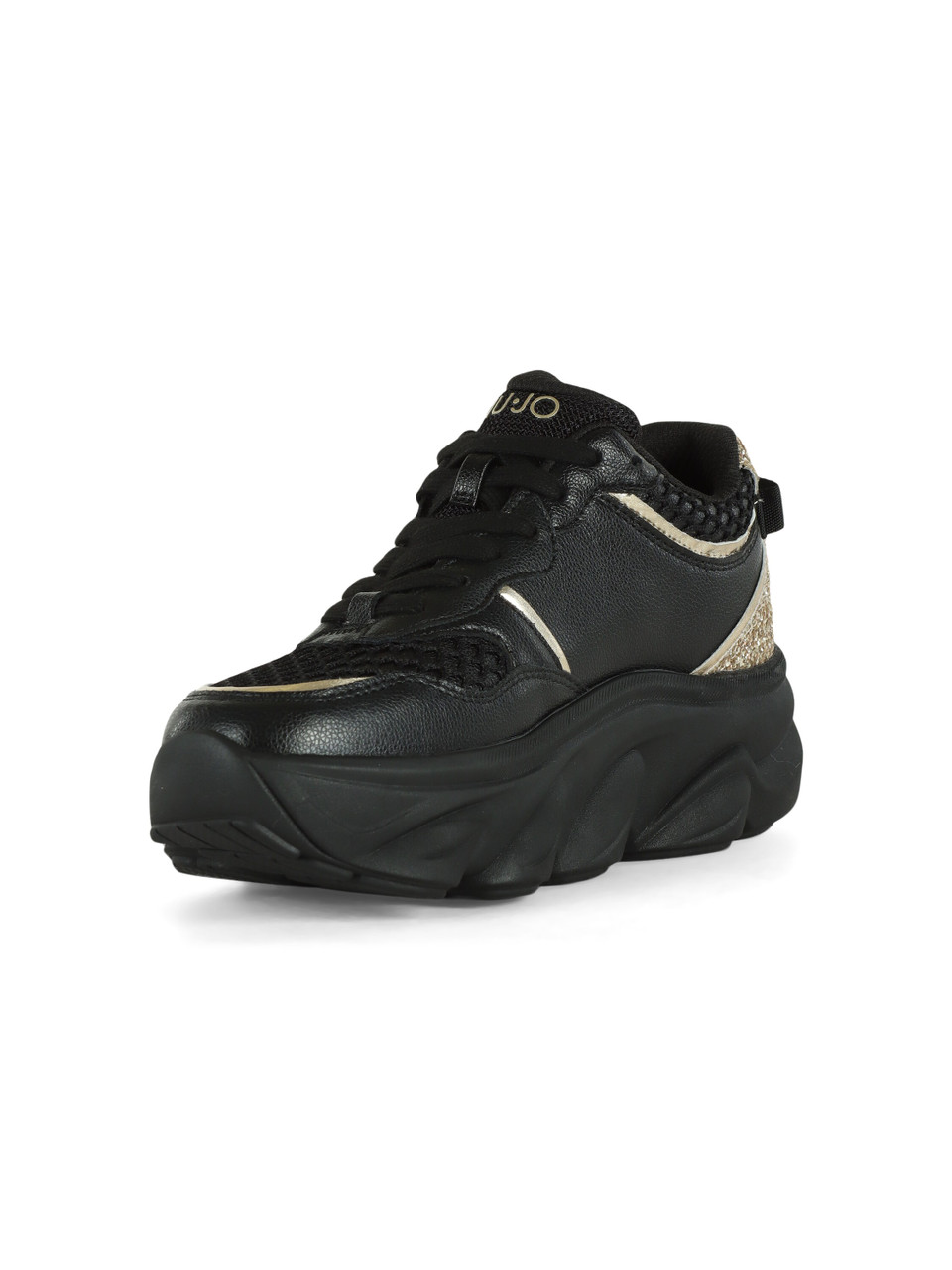 NERO | Sneakers in pelle e tessuto STEFFY 01 con glitter