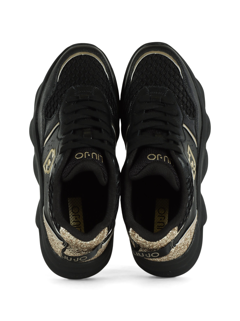 NERO | Sneakers in pelle e tessuto STEFFY 01 con glitter