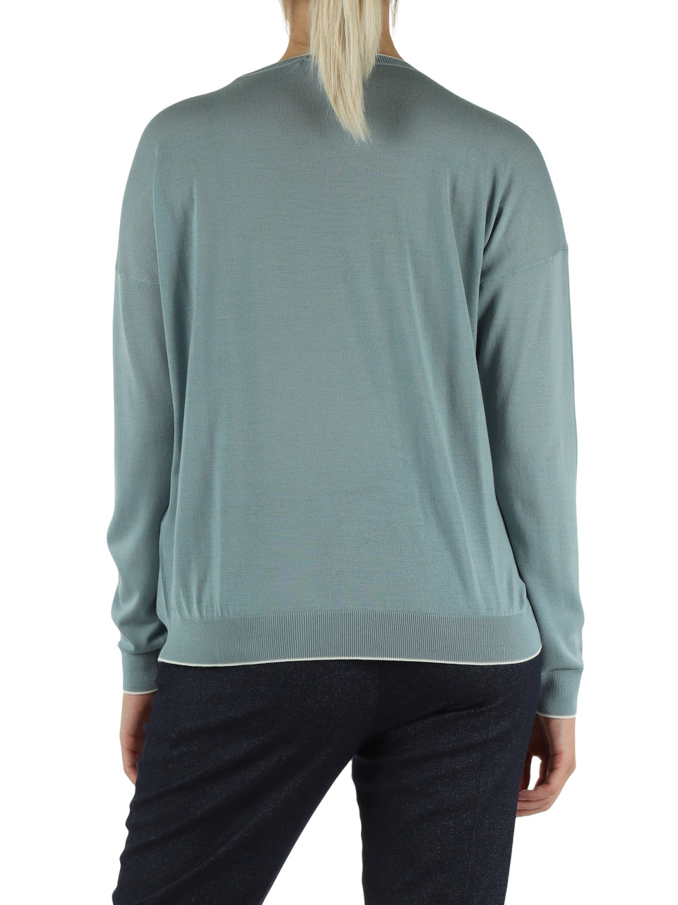 AZZURRO | Maglia girocollo in lana