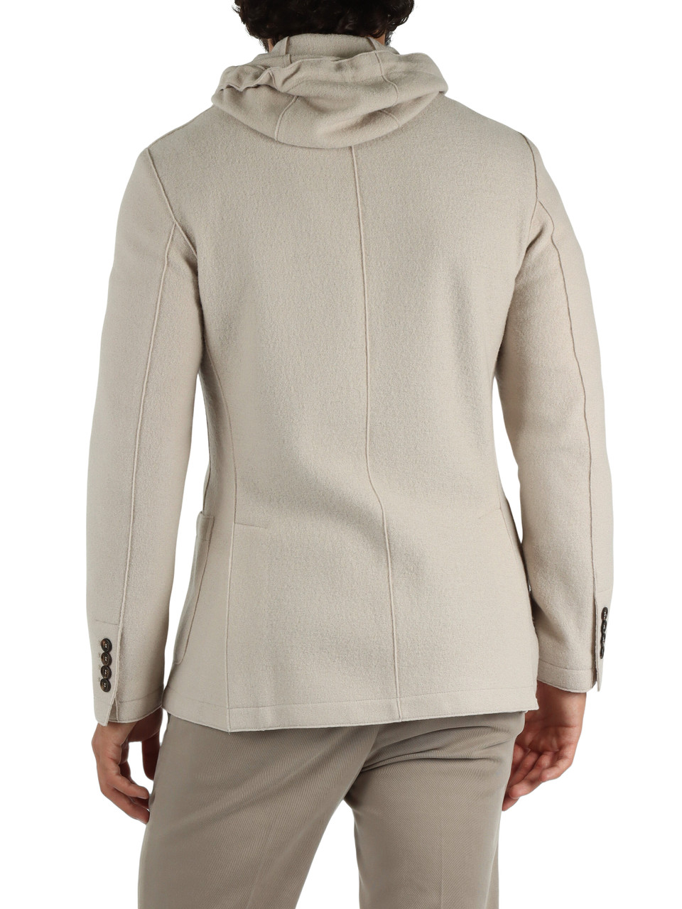 BEIGE | Giacca in lana con pettorina rimovibile