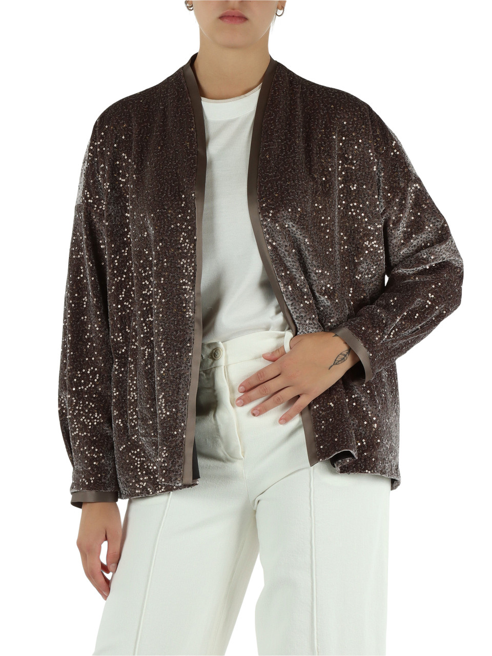 TORTORA | Giacca in velluto con micro paillettes